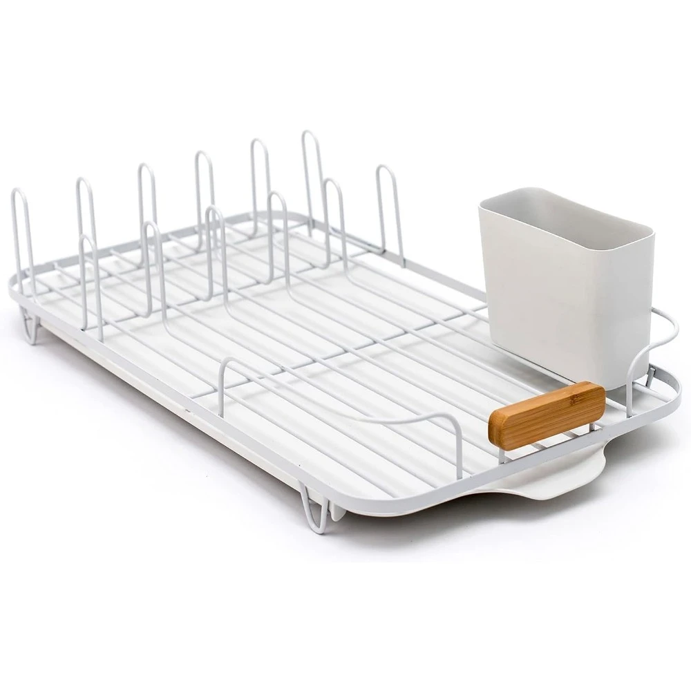 Dish Jockey Dish Drying Rack – Space Saving Drying Rack for Kitchen Counter – Stainless Steel and Recycled Plastic Drainer