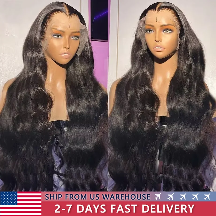 30 32Inch Body Wave Lace Front Wig 13x4 Transparent Lace Frontal Wigs Brazilian 13x6 Body Wave Lace Front Human Hair Wigs Bling