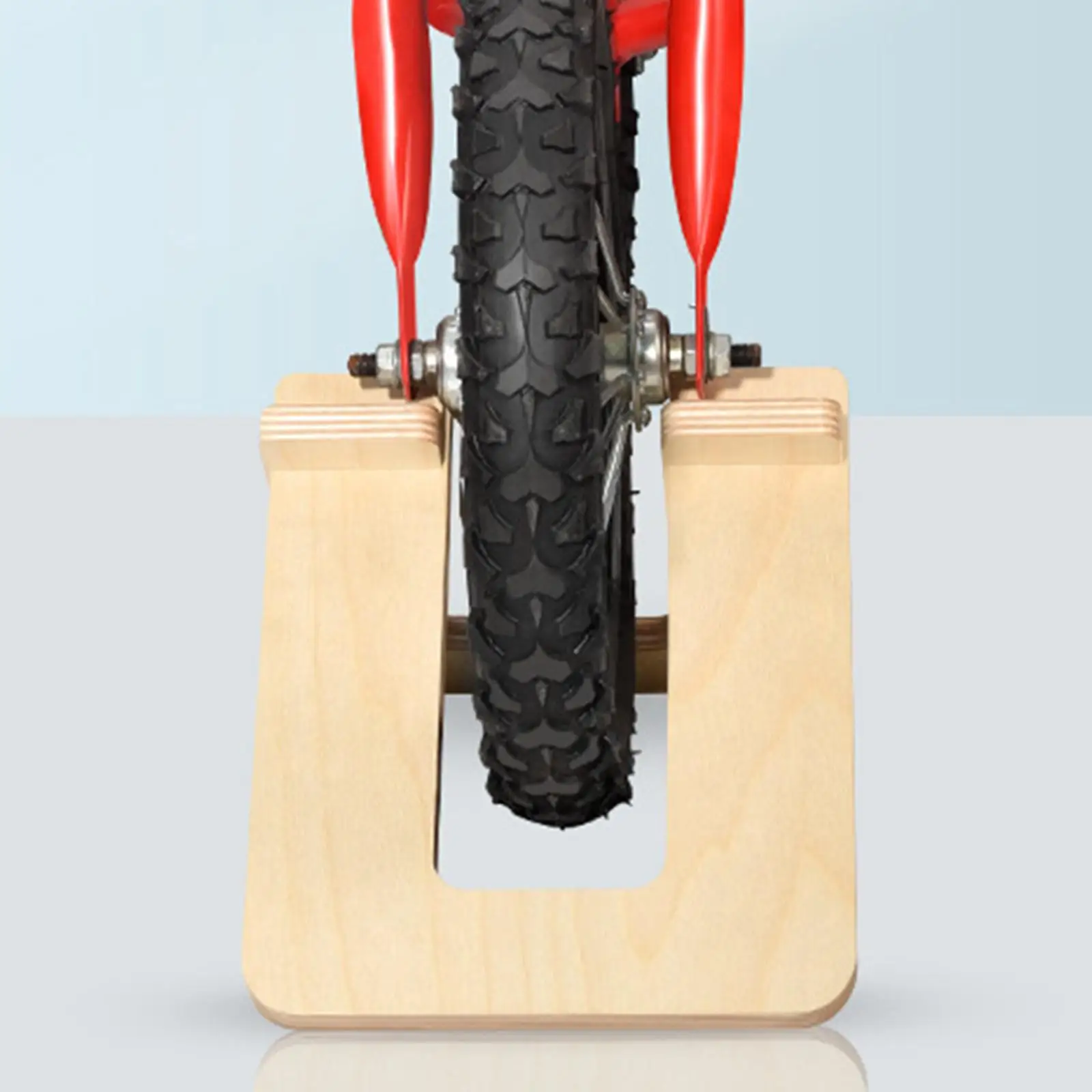 Children's Bicycle Frame Stand Wooden Bike Parking Rack Stable Floor Mount for Home Garage Kids Balance Bikes