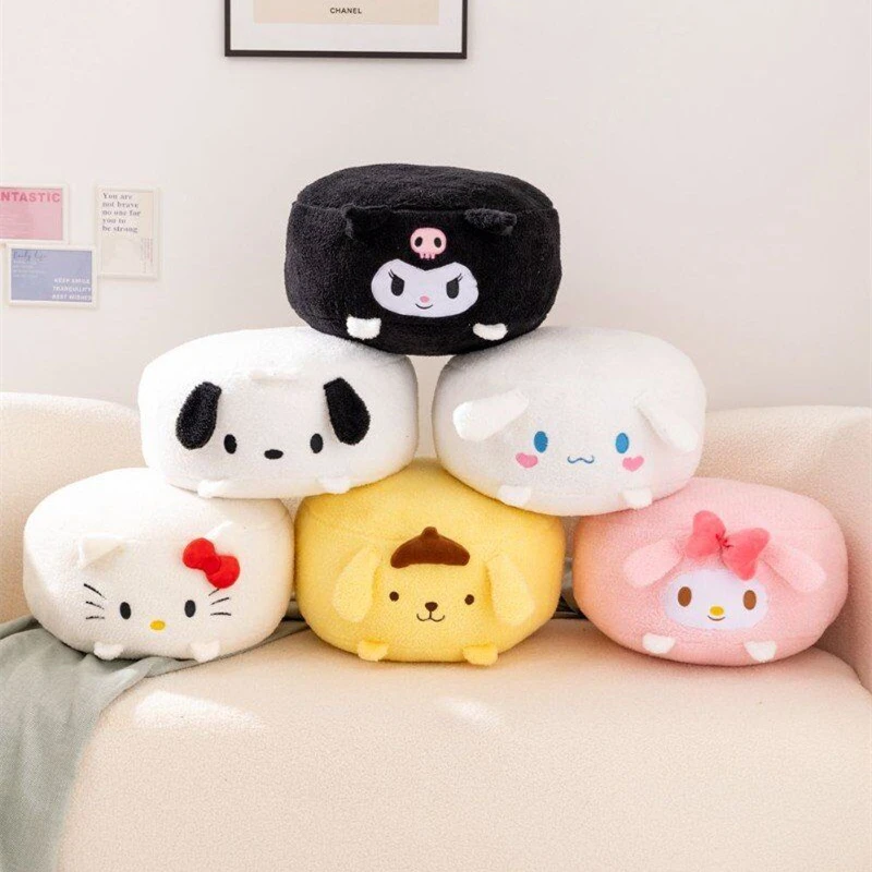 Sanrio Cute Soft Kuromi Cinnamoroll Hug Plushies Back Cushion Lovely Throw Pillow Thickened Seat Cushion Birthday Gifts For Girl