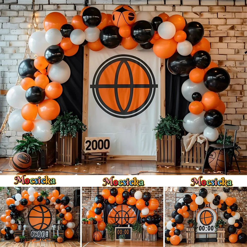 

Photography Background Basketball Sports Theme Birthday Party Backdrop Arch Balloon Wall Decor Boy Kids Cake Smash Photozone