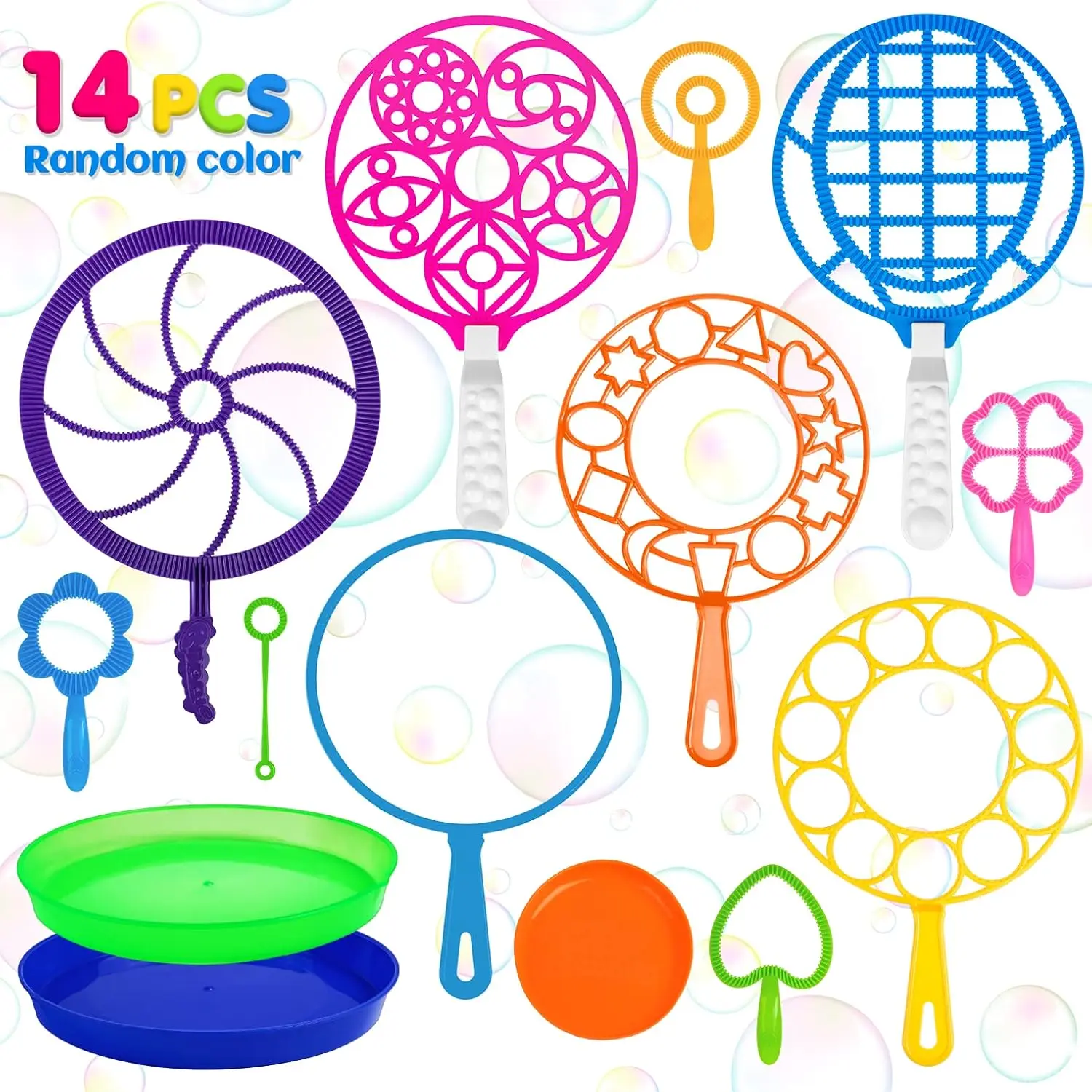 

Giant Bubble Wands Set for Kids & Adults - Outdoor Fun, Party Favors, Birthday Games
