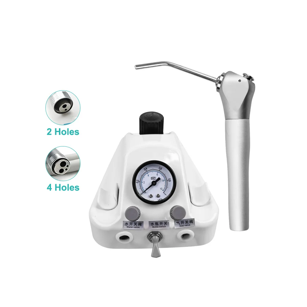 TT Portable Lab Turbine Unit Work with Air Compressor 3 Way Syringe 2/4 Holes Handpiece Tubes Teeth Whitening Dentistry Tools