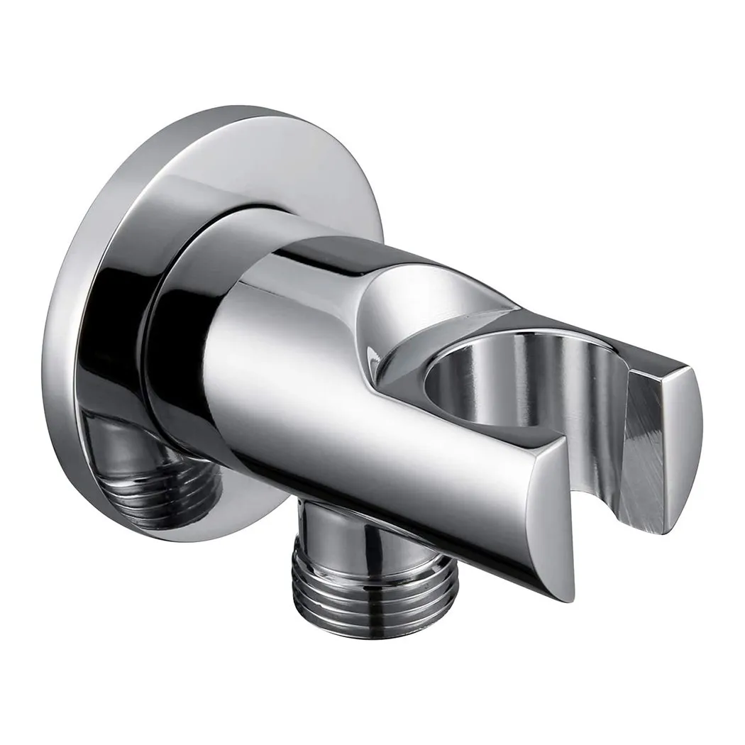 

Holder Bracket Brass Elbow Fittings For Hand Shower Head Home Matte Silver Replacement Shower Hose Wall Mounted
