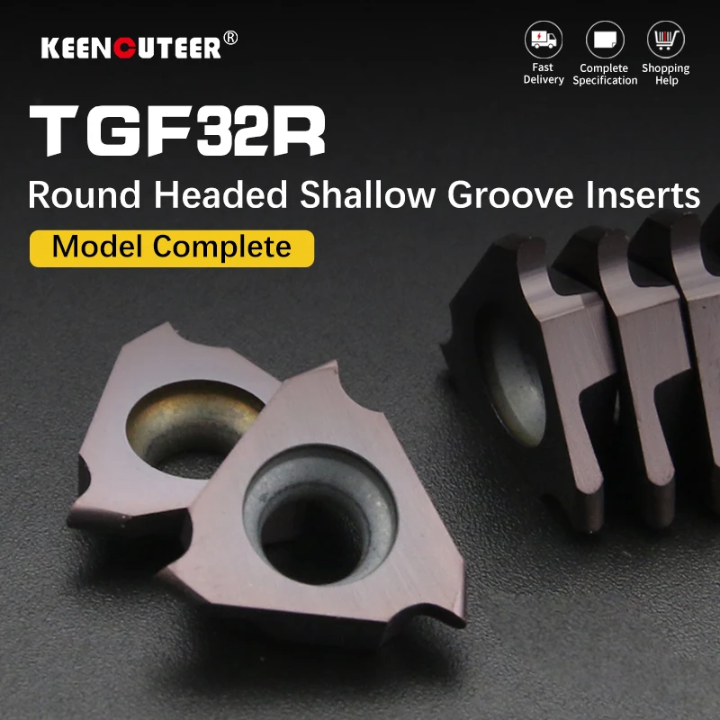 

10PCS TGF32R100-R0.5 TGF32R300-R1.5 Groove JC1125 Steel stainless steel cast iron Processing Machining Finish CNC Carbide Insert