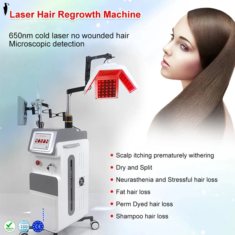 Anti Hair Loss Laser Hair Growth Comb Hair Care Treatment Hair Regrowth Bald Hairline Back Hair Regrowth Treatment Machine Salon