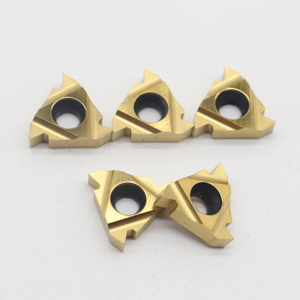 10PCS 16IR AG60 UE6020คาร์ไบด์ Pressed ด้ายหมุนใบมีดตัดเครื่องมือเครื่อง CNC เครื่องกลึง Slotting เครื่องมือ