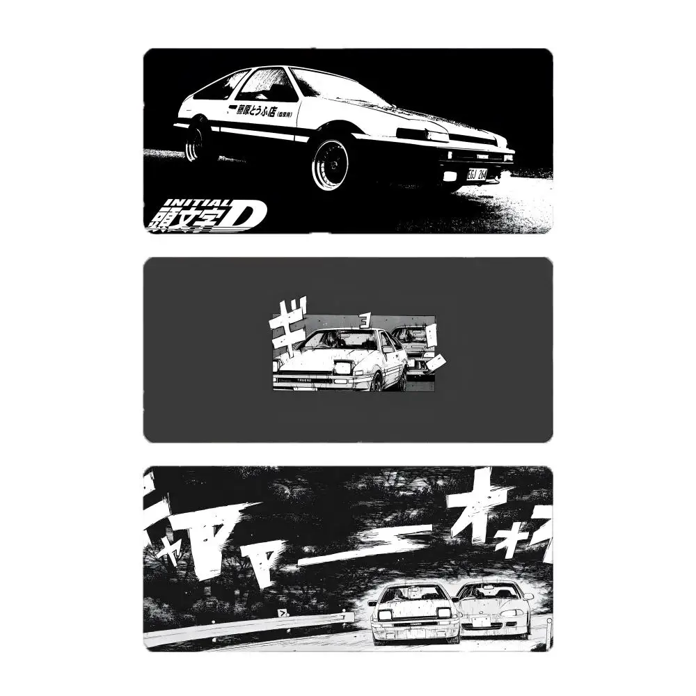 Cool Fast Anime I-Initial D Mouse Pad Large Gaming Mousepad with Stitched Edges Thickened Desk Mat PC