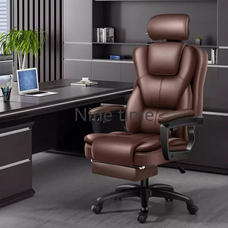 

Pink Boss Office Chairs Kawaii Girl Lounge Executive Massage Computer Chair Bedroom Leather Sillas De Espera Library Furniture