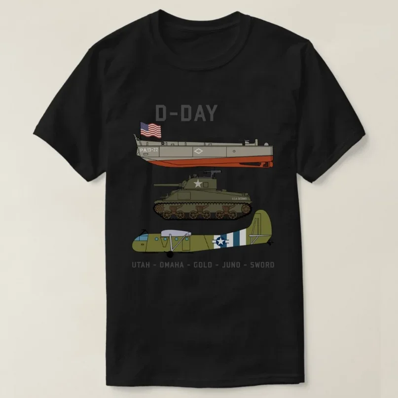 D-Day Normandy Landings Anniversary T-Shirt 100% Cotton O-Neck Summer Short Sleeve Casual Mens T-shirt Size S-3XL