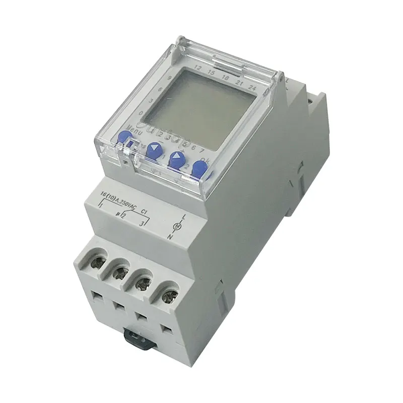 ATHC622 Time Switch OURTOP 220V 12V 24 Hours Mechanical Programmable Din Rail Timer Switch