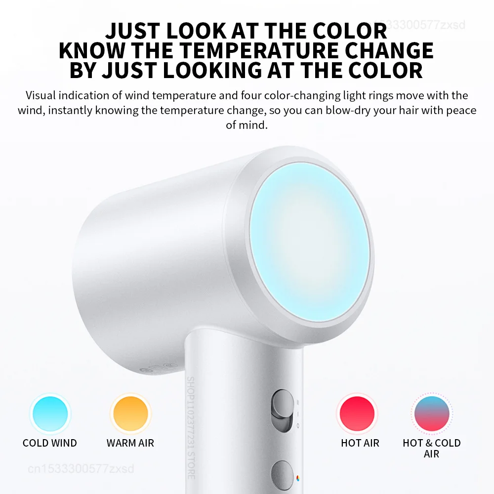 XIAOMI MIJIA H501 High Speed Anion Hair Dryers Wind Speed 62m/s 1600W 110000 Rpm Professional Hair Care Quick Drye Negative Ion - view 5