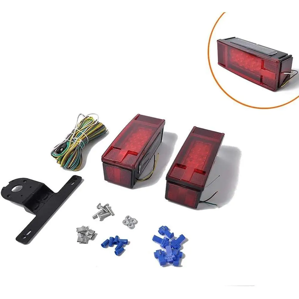 12 فولت LED مقطورة ضوء عدة بدوره الذيل مصباح مكبح لوحة ترخيص ضوء العالمي للمقطورات والشاحنات والشاحنات والحافلات والسحر #2
