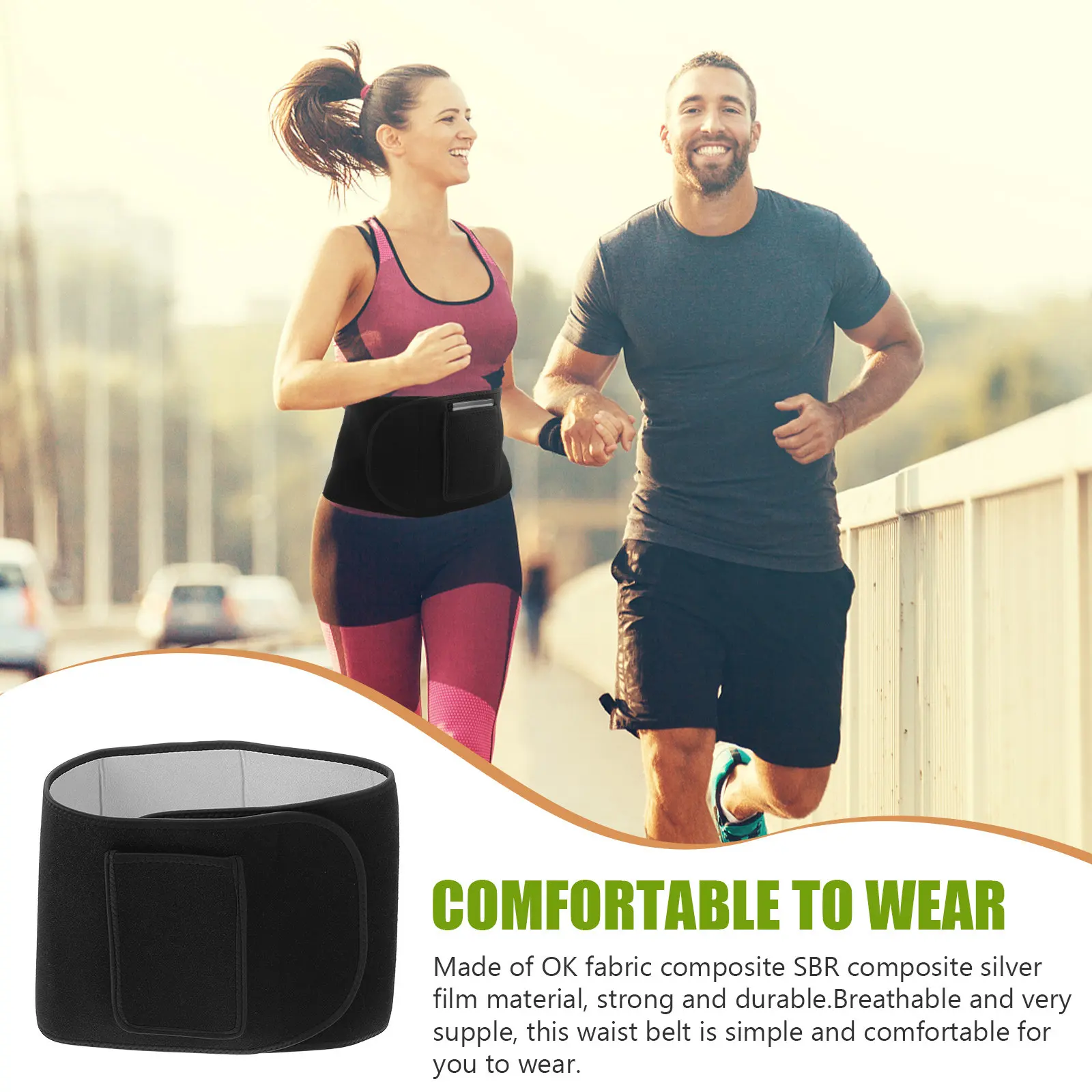 

Women Waist Sweat Belt Premium Soft Waist Trimmer Trainer Breathable Lumbar Support for Sports Fitness Activities