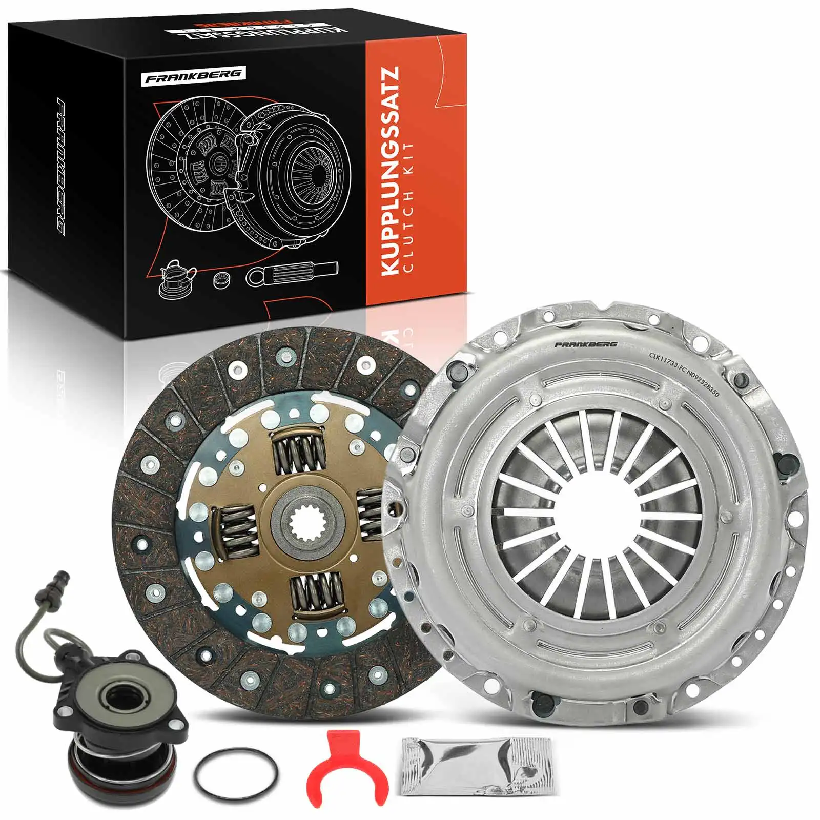 Frankberg 1x Koppelingsset voor Opel Corsa C X01 Corsa D S07 Corsa D Box/Hatchback 1.0L 55565534 55597919 664093 5679332