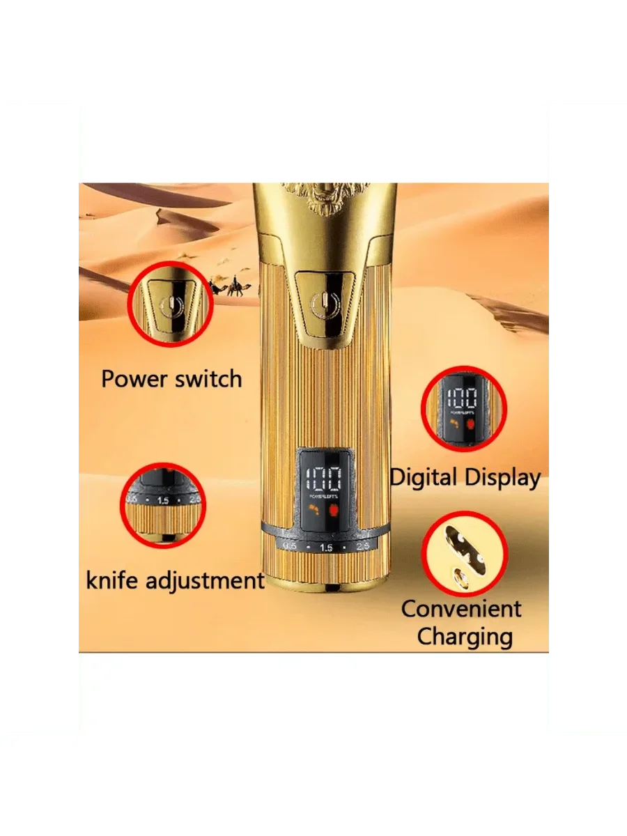 

Electric Hair Trimmer Km-1823 Full Metal Electric Hair Cut Machine Trimmer Shaver For Men Professional Barber Clippers