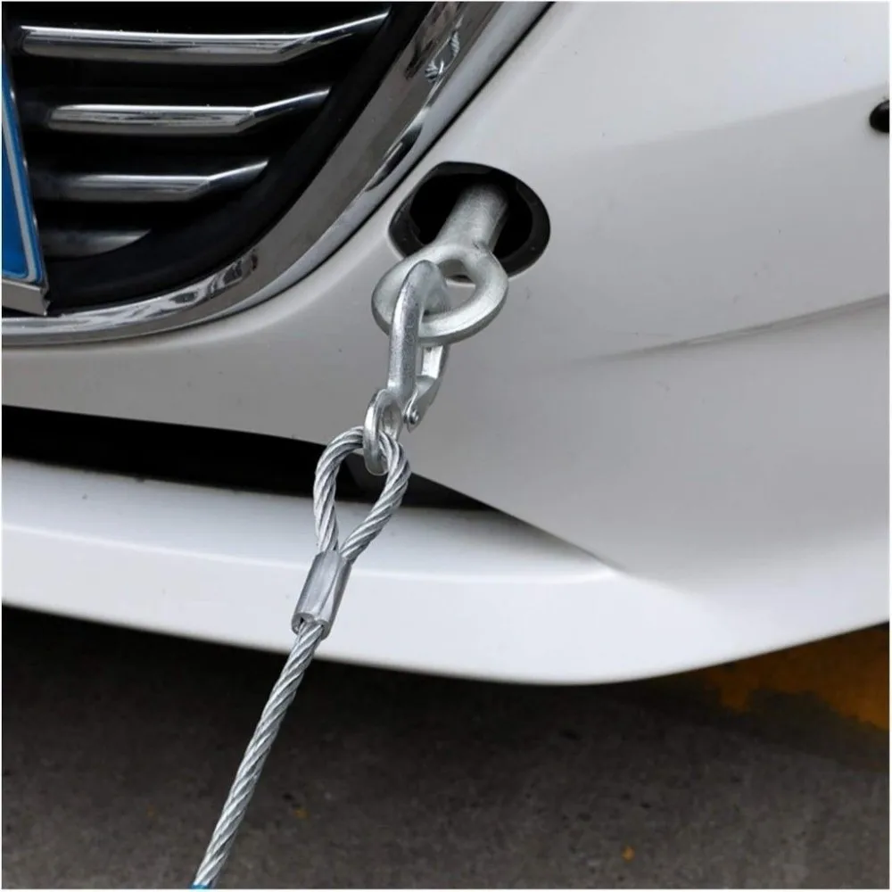 Wear Resistant Trailer Rope Emergency Steel Emergency Rope High Strength THick and Solid Steel Wire Traction Roping Automobiles