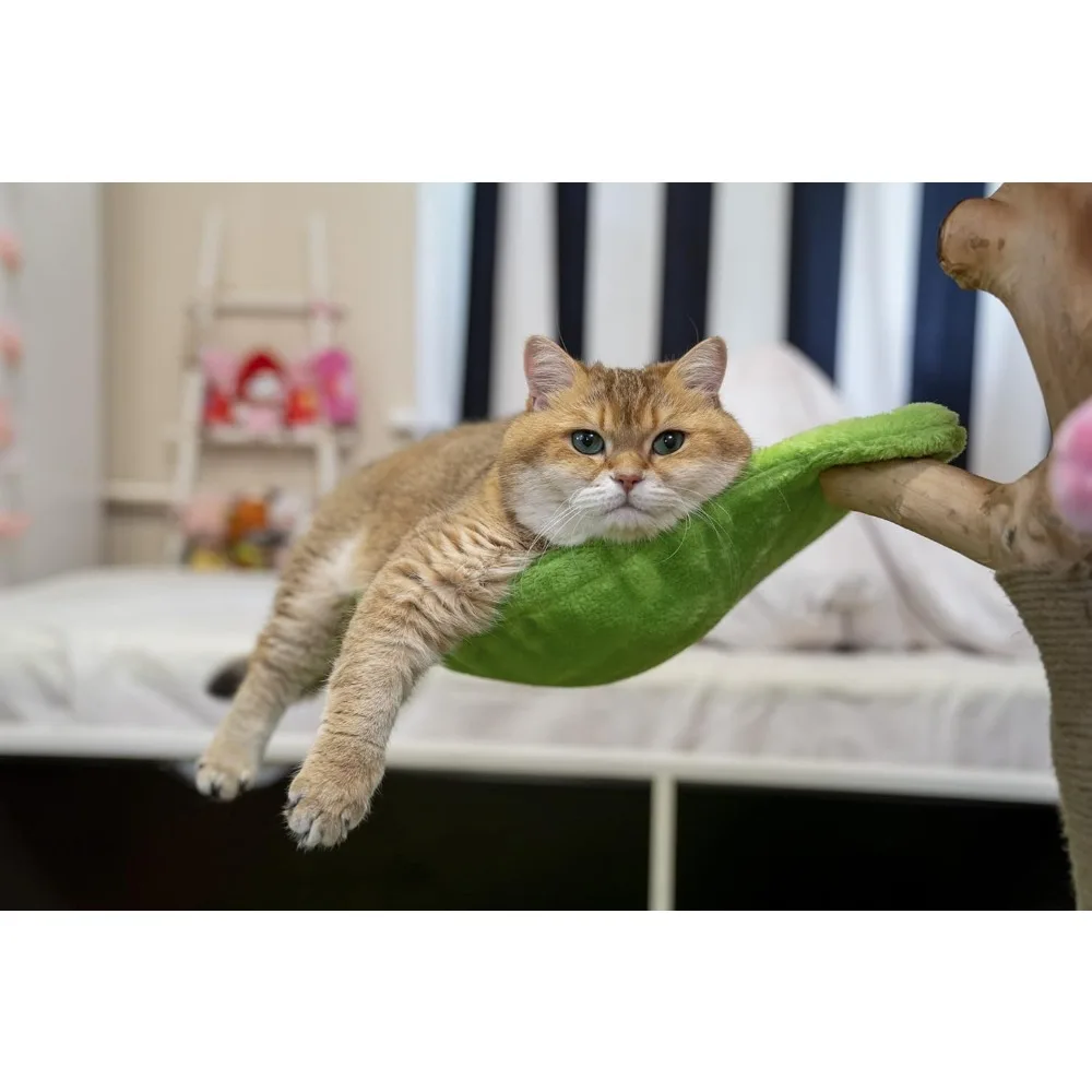 شجرة قطط زهرية خشبية شتوية، برج خشبي، منزل حديث، أثاث، هدية، كوندو فاخر، شجرة زهور (azalea)، tres-1 #4