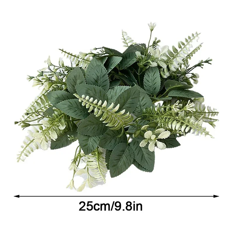 

Elegant Artificial Eucalyptus Candle Ring Wreath, Spring Greenery Garland for Pillar Candle Home Wedding Decor