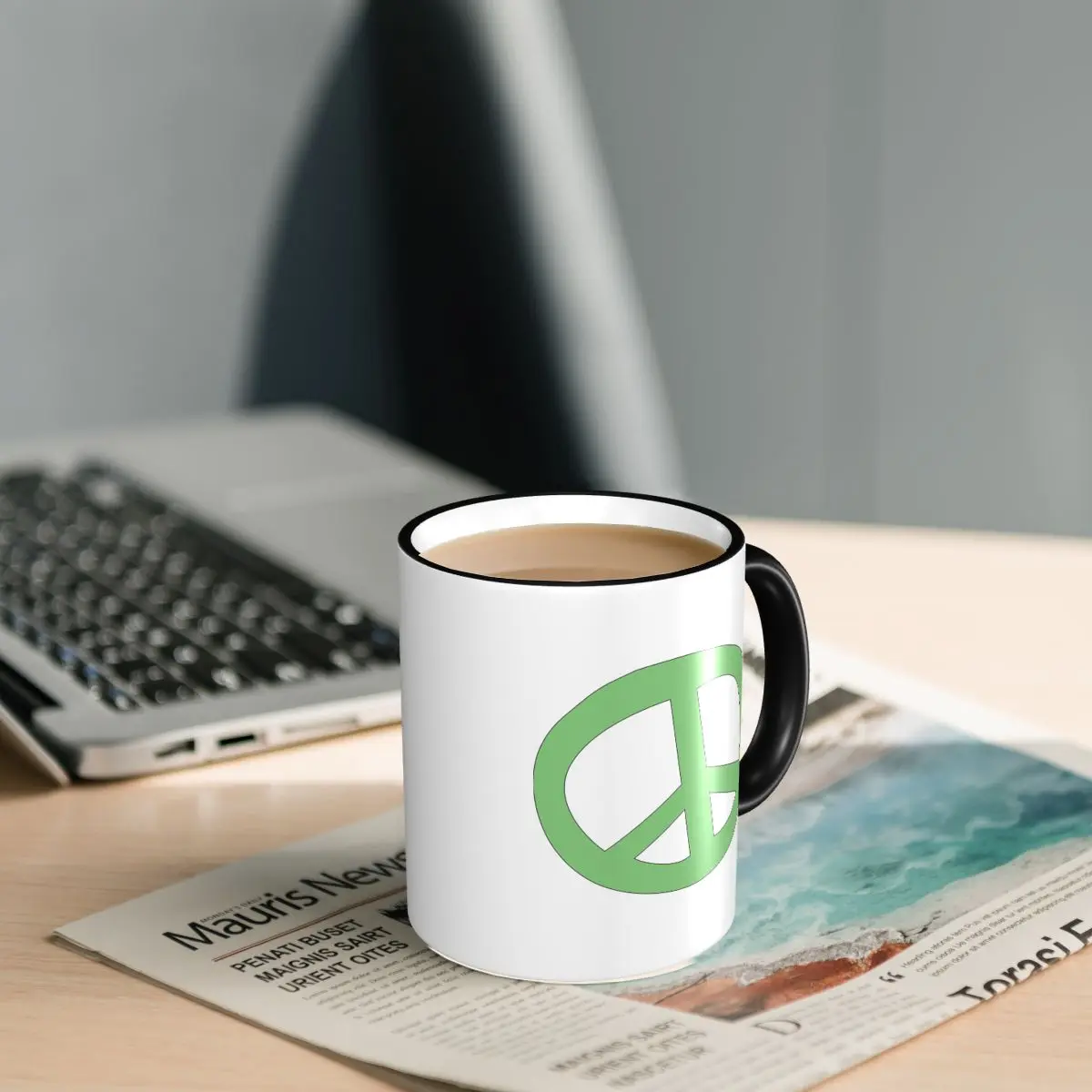 De La Soul Peace Sign Green Mug Funny Ceramic Coffee Cups Tea Mugs Milk Cup Drinkware Gift for Friends