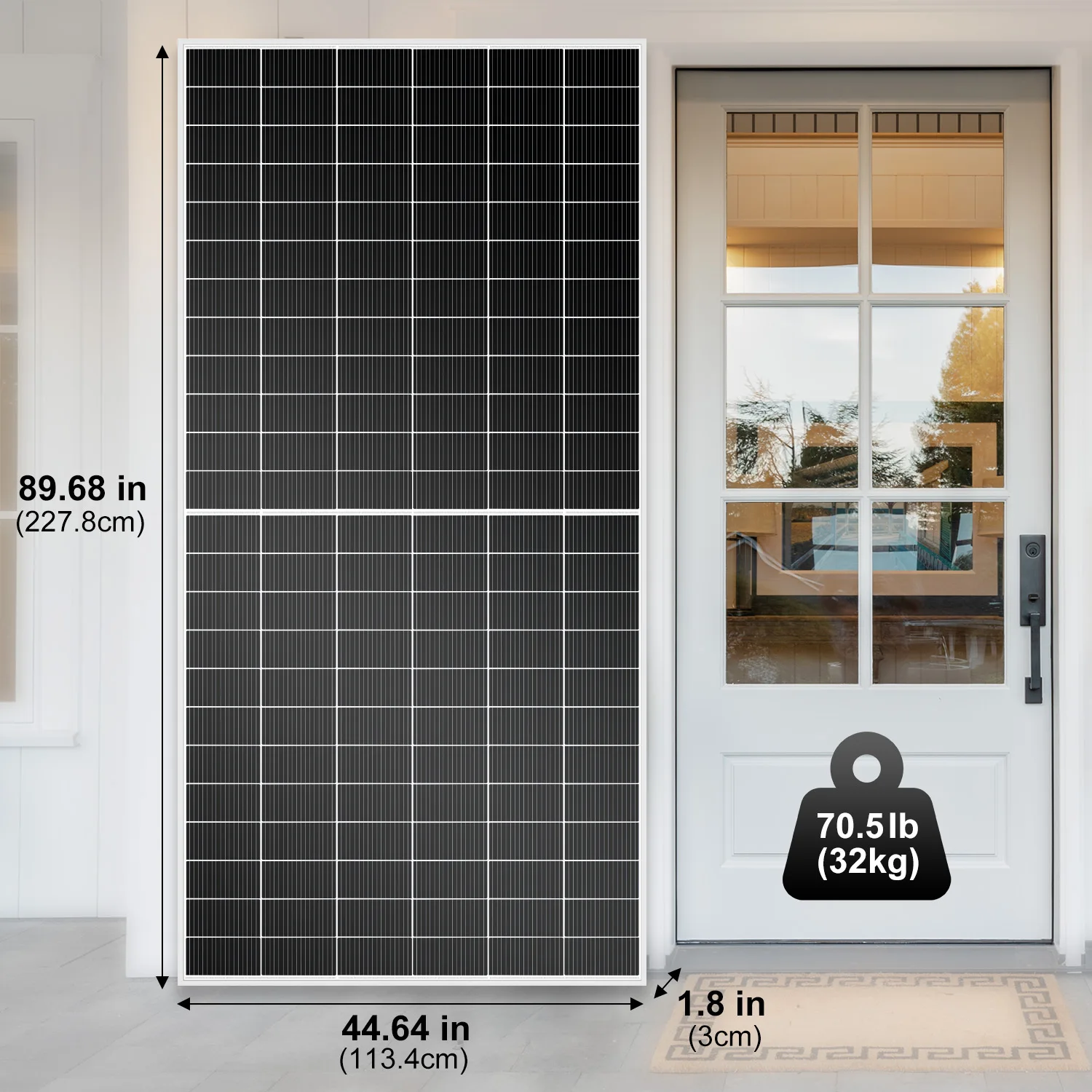 DOKIO 600W Balcony Solar Panel | New Upgraded Bifacial Dual-Side Sun Capture | 600W Plug & Play PV System | US Local Shipping