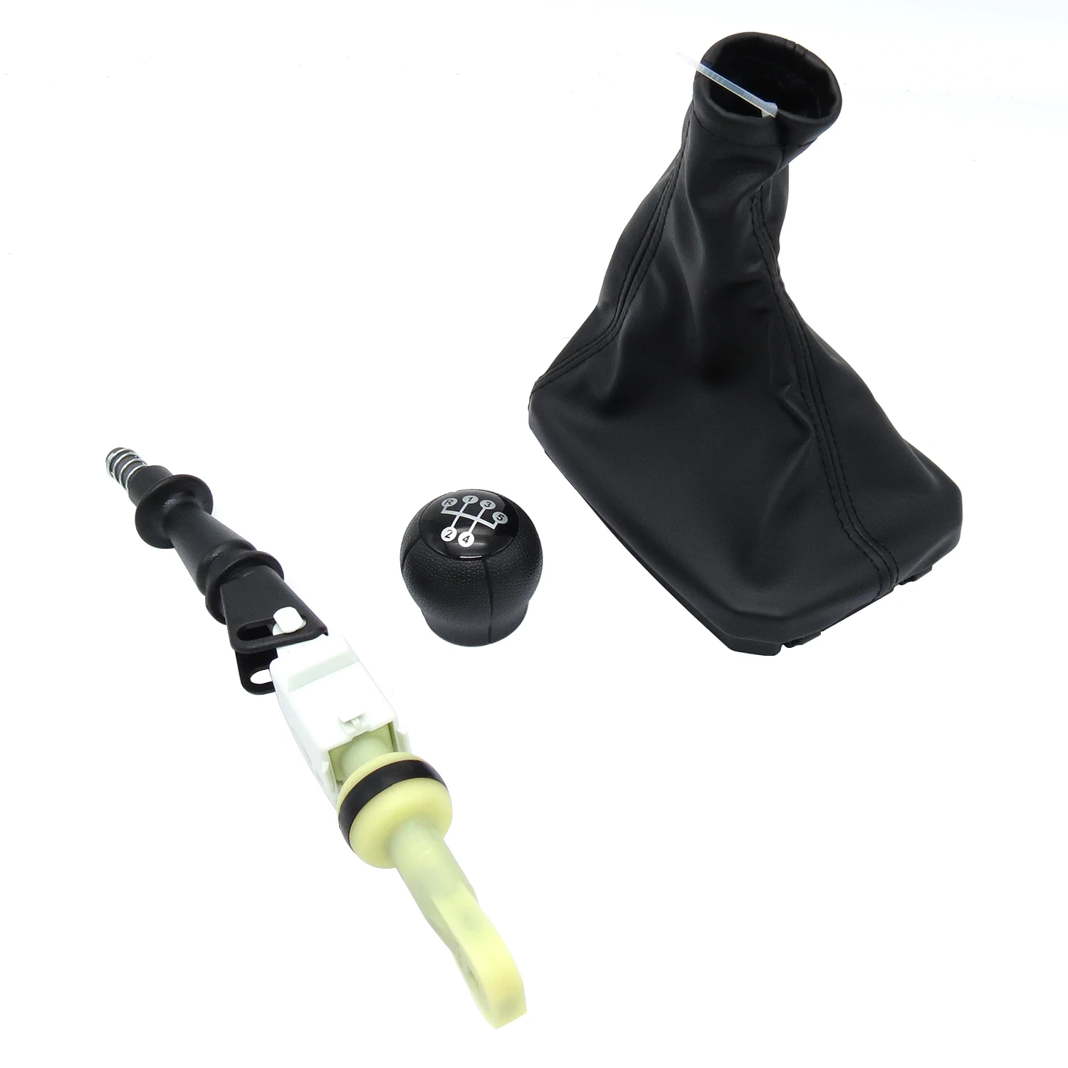 Palanca de cambios síncrona completa de 5 velocidades con revestimiento y perilla para Chevrolet Chevy Corsa Cielo Aveo Meriva Montana 93382834 90436916
