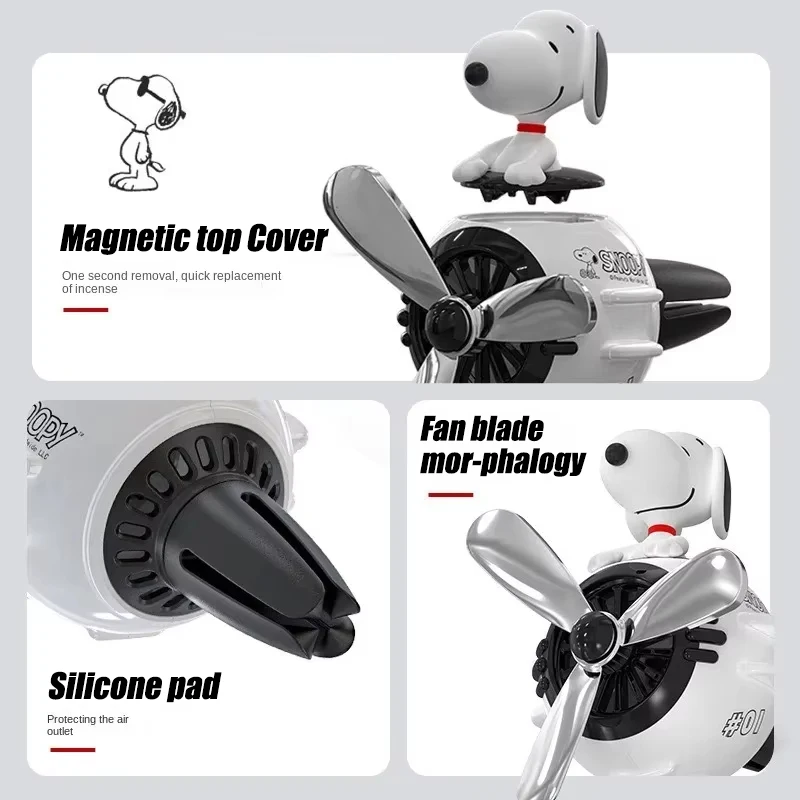 スヌーピー車の芳香剤アニメ漫画パイロットアロマセラピープロペラアウトレットベント芳香剤香水車のインテリア装飾ギフト