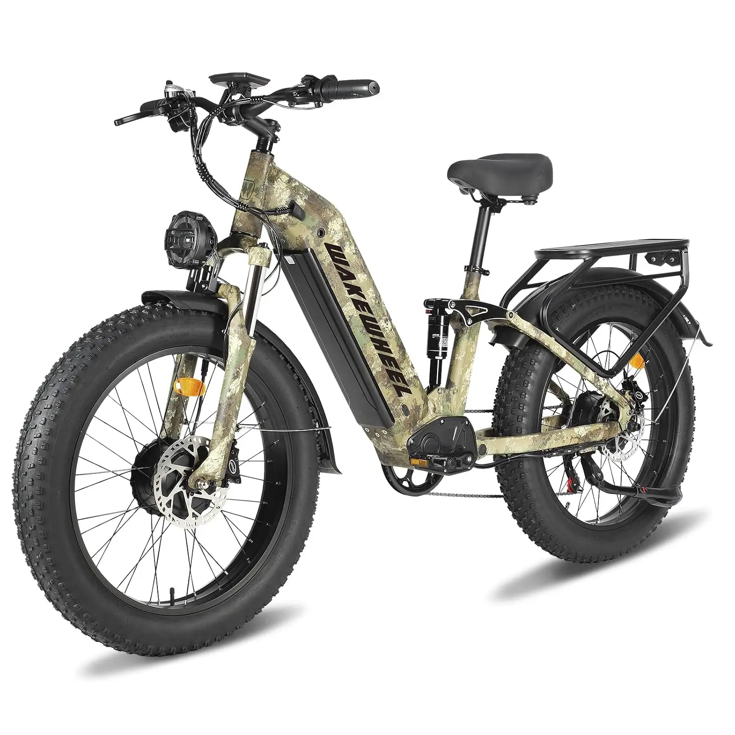 8000W Dual Motor Electric Bike Adults 60V 32Ah 45MPH 110 Mile 26 Fat Tire Full Suspension Hydraulic Brake Off-Road, Customized