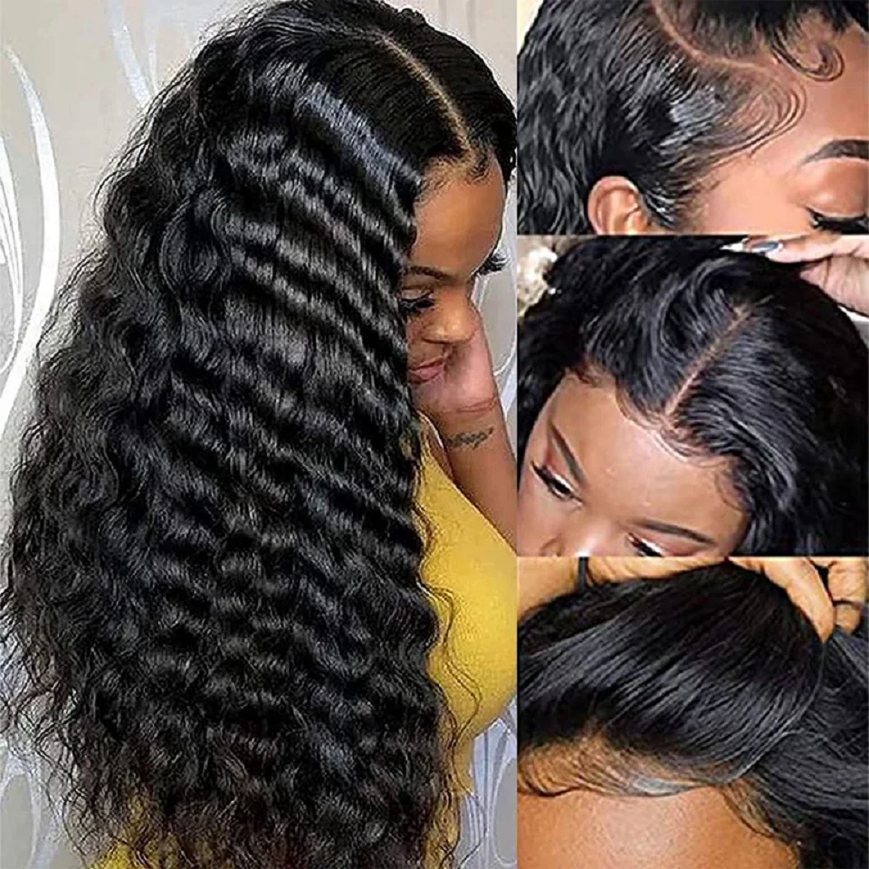 Loose Deep Wave Lace Frontal Loose Wave 13x4 Lace Frontal 4x4 5x5 6x6 Transparenter Lace Closure Echthaar mit vorgezupftem Haaransatz – Detail 14