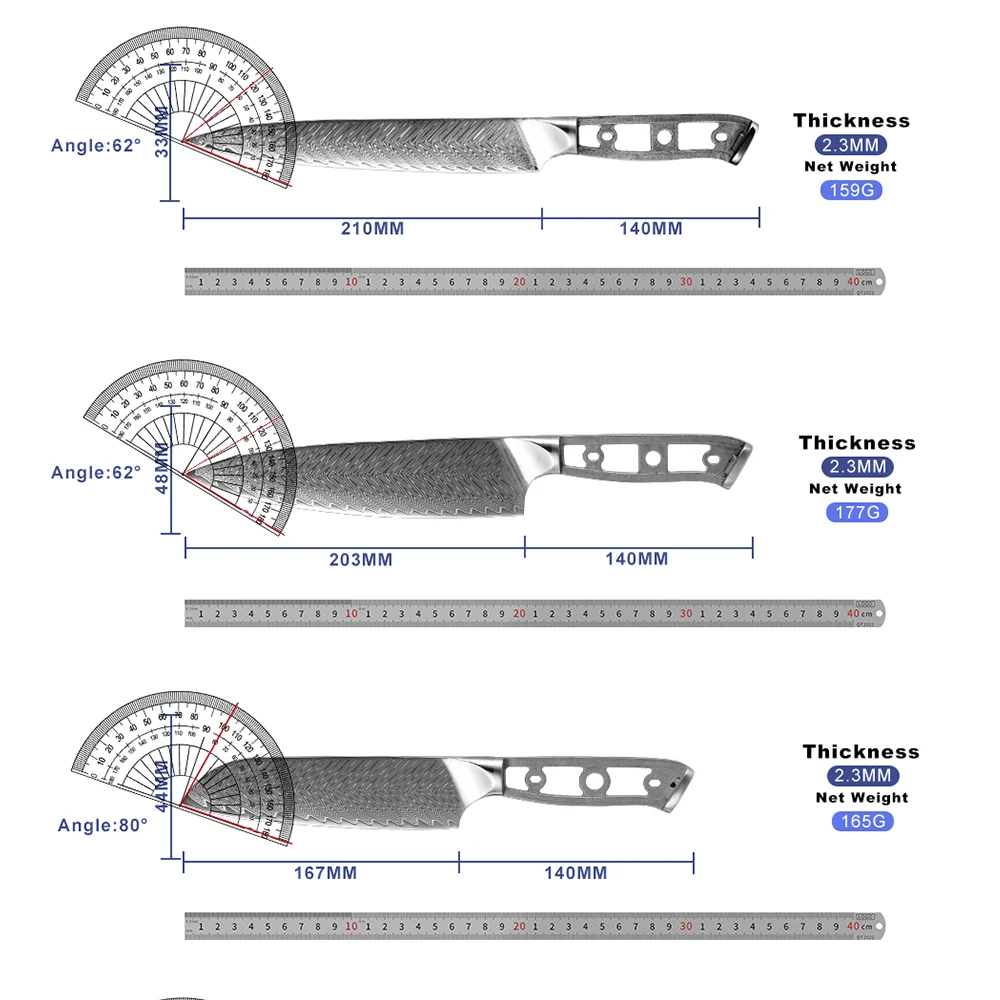 Grandsharp New Knife Blank Blade DIY Making Kitchen Knife 67 Layers Damascus Steel VG10 Chef Knife Billet Material Tools Parts