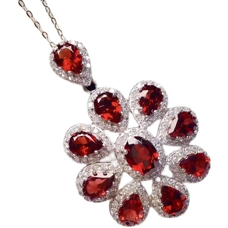 موضة قلادة العقيق الفضي للحزب 10 قطع العقيق الطبيعي قلادة قلادة الصلبة 925 مجوهرات العقيق الفضي