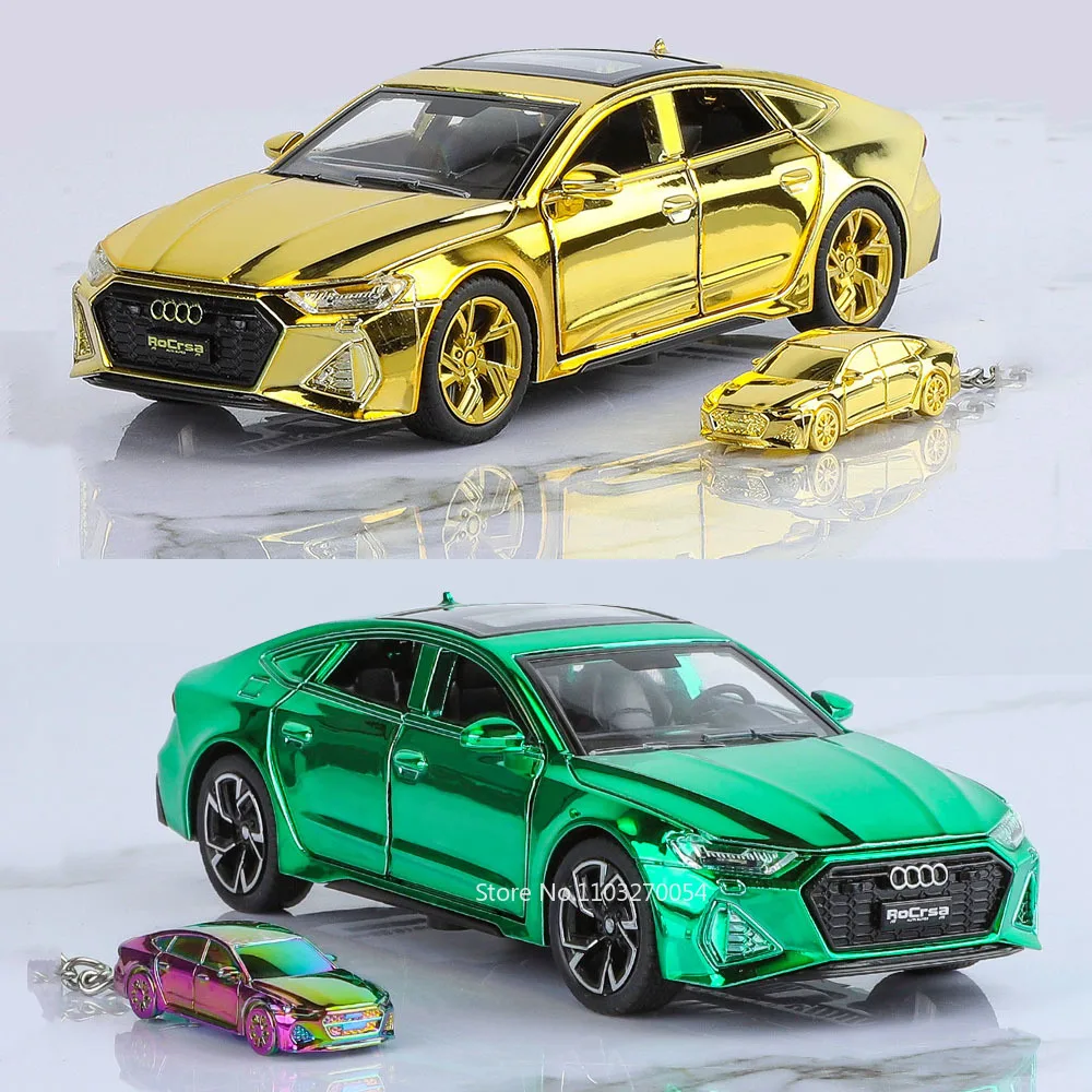 1:32 rs7 gtr Galvanik legierungen Modelle Auto Druckguss 6 Türen geöffnet Gummireifen Sound Light Pull Back Spielzeug Kinder Weihnachts geschenke