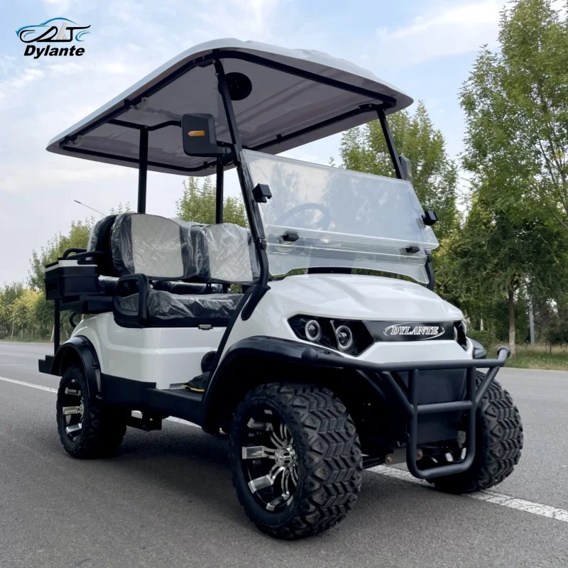 

4 Wheel 4 Seater Mini Lift Off-Road Street Legal Hunting Club Car Bus Sport Touring Electric Golf Cart with 72V Lithium Battery