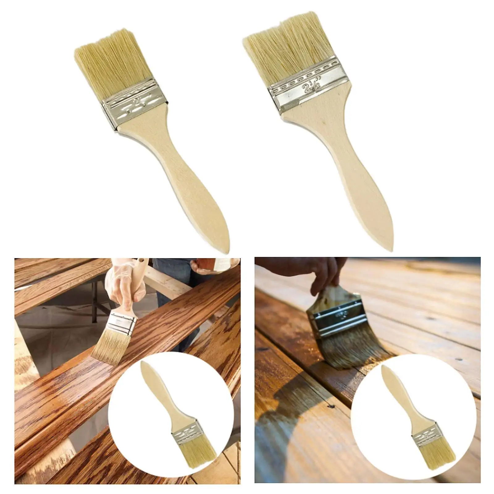 Brush Set for Painting And Crafting - Flat Tools for Varnish And Stains