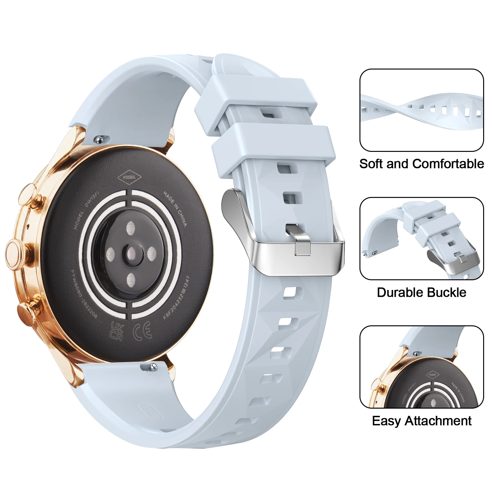 Силиконовый ремешок 18 мм для Huawei Watch GT 5/GT 4 41 мм GT 5Pro 42 мм Ремешок для часов Garmin Vivoactive 4S/3S/2S Venu 2S 40 мм Ремешок