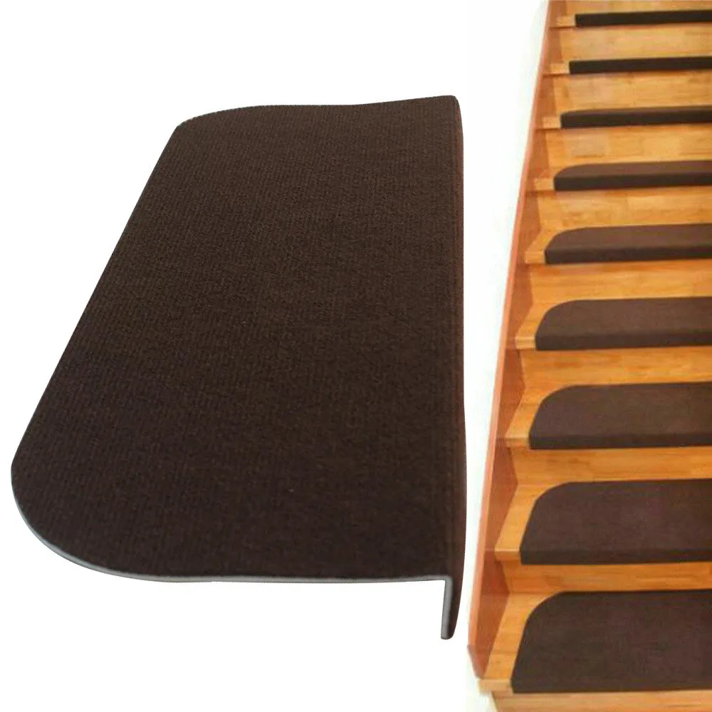 13pc Stair Treads Carpet Mats Step Staircase Non Slip Home Protection Cover Pads
