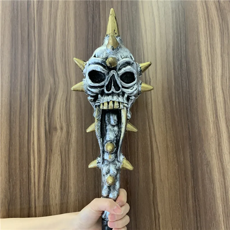 60 سنتيمتر تأثيري الرعد الصولجان الحرب الوحش التضحية المطرقة سلاح دور اللعب القراصنة شبح الصولجان بولي Toy لعبة هالوين مخيف الدعائم 1:1