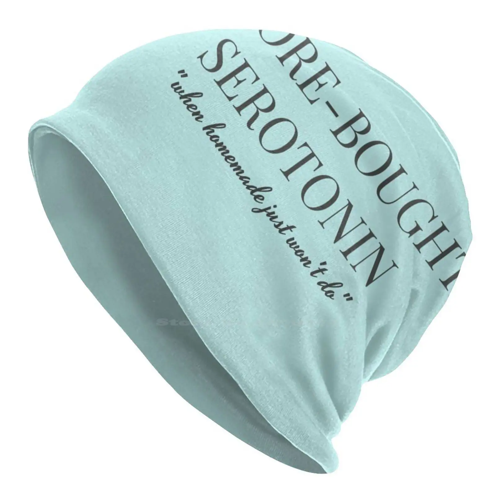 Store-Bought Serotonin Knitted Hat Warm Beanie Outdoor Caps Mental Illness Humor Depression Humor Mental Health Humor Serotonin