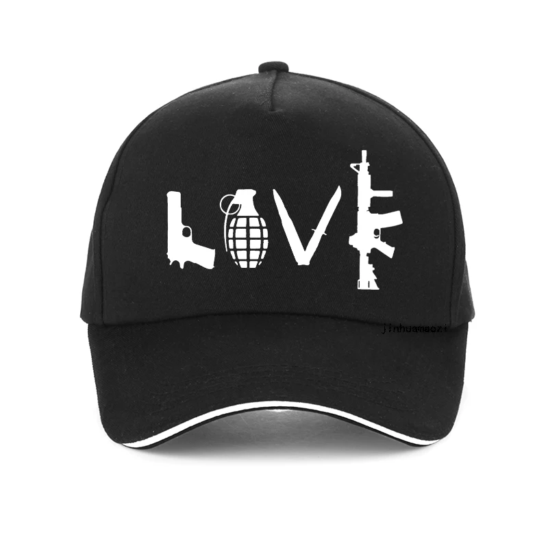 

Art Love Guns AK47 men's hat top quality Cool Casual pride Baseball Cap men New Fashion summer Adjustable snapback hats gorro