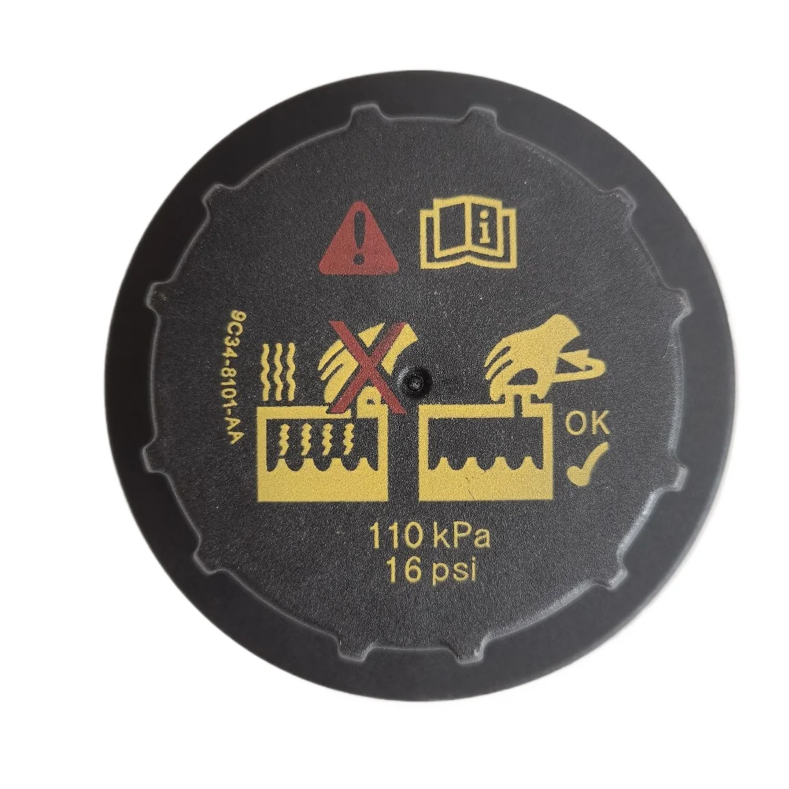 OEM Replacement Radiator Coolant Cap for Ford 6.0L For Powerstroke Diesel 9C3Z8101B 9C348101AA Use on for f150 for f250 Duty