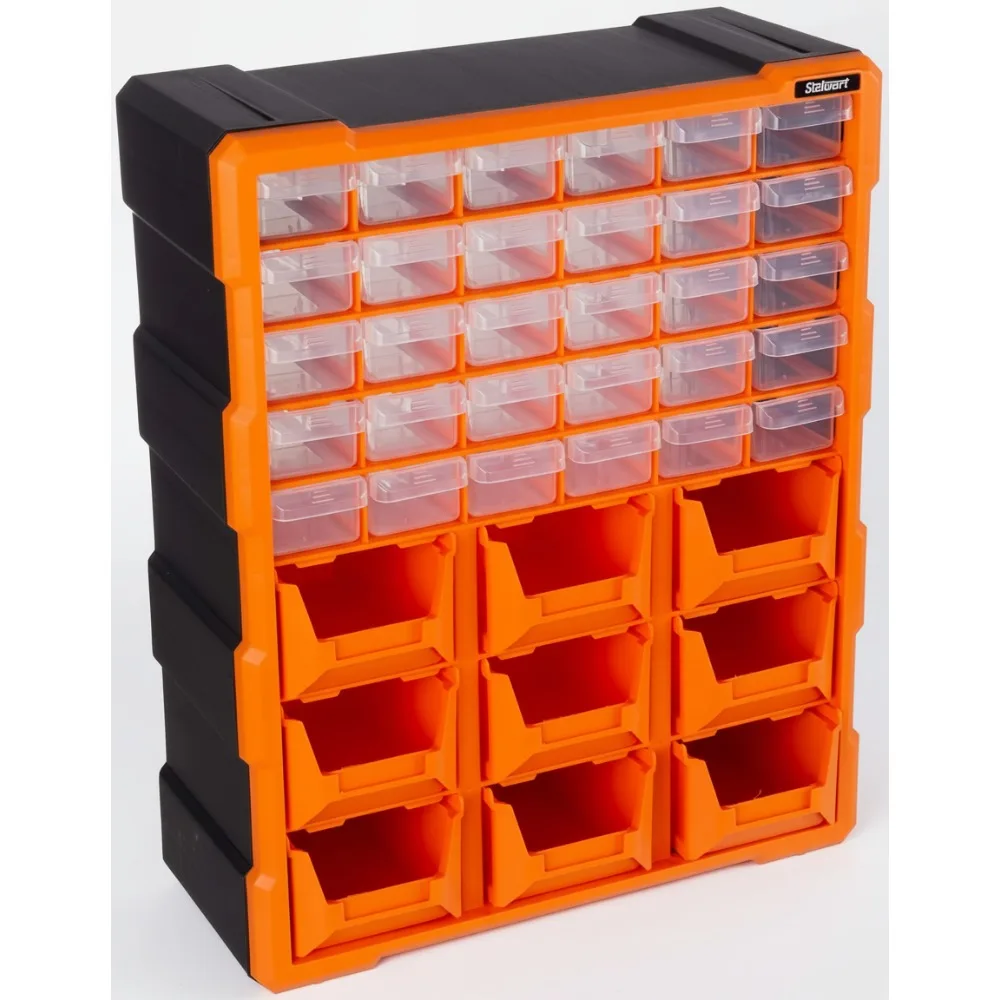 

39-Drawer Plastic Storage Organizer - Hardware Beads Craft Cabinet - Garage Workshop Kids Toy Storage