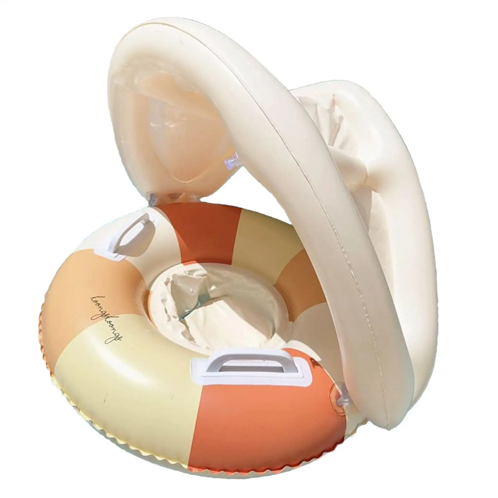 

Baby Float Inflatable Retro Baby Swimming Pool Floats Inflatable Sun Protection Swim Ring Foldable Floating Safety Seat For Kids