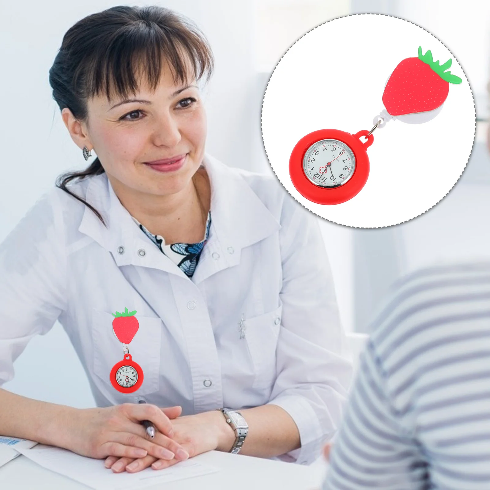 ساعة جيب أنيقة للممرضات قابلة للسحب بكرة كوارتز ساعة طبية محمولة للممرضات والأطباء وساعات ممرضة قابلة للسحب