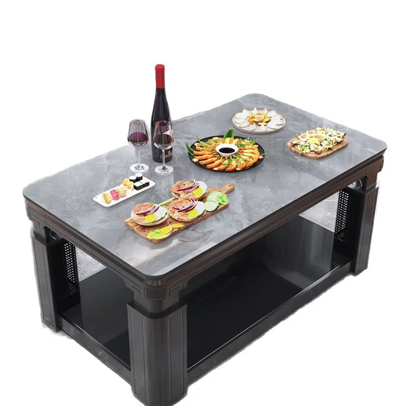 

Heating table Household living room Movable lifting electric heating table Coffee table