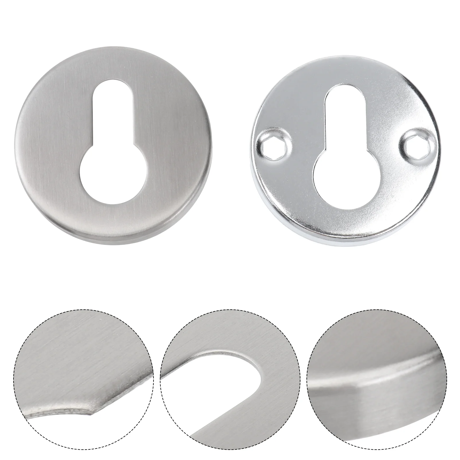 

2 Sets Lock Cylinder Cover Most Door Locks Keyhole Accessory Decorative Desk Cabinet Doors Galvanized Iron