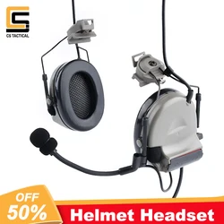 WADSN Tactical Comtact II Headset Hunting Shooting Headphone U94 PTT Kenwood With Helmet Rail Adapter Soft Earmuff  Earphone