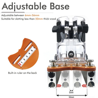2-in-1 Slotted Bracket & Invisible Fastener Locator for 65mm Trimming Machine, Aluminum Guide with Scale, Wardrobe Tool