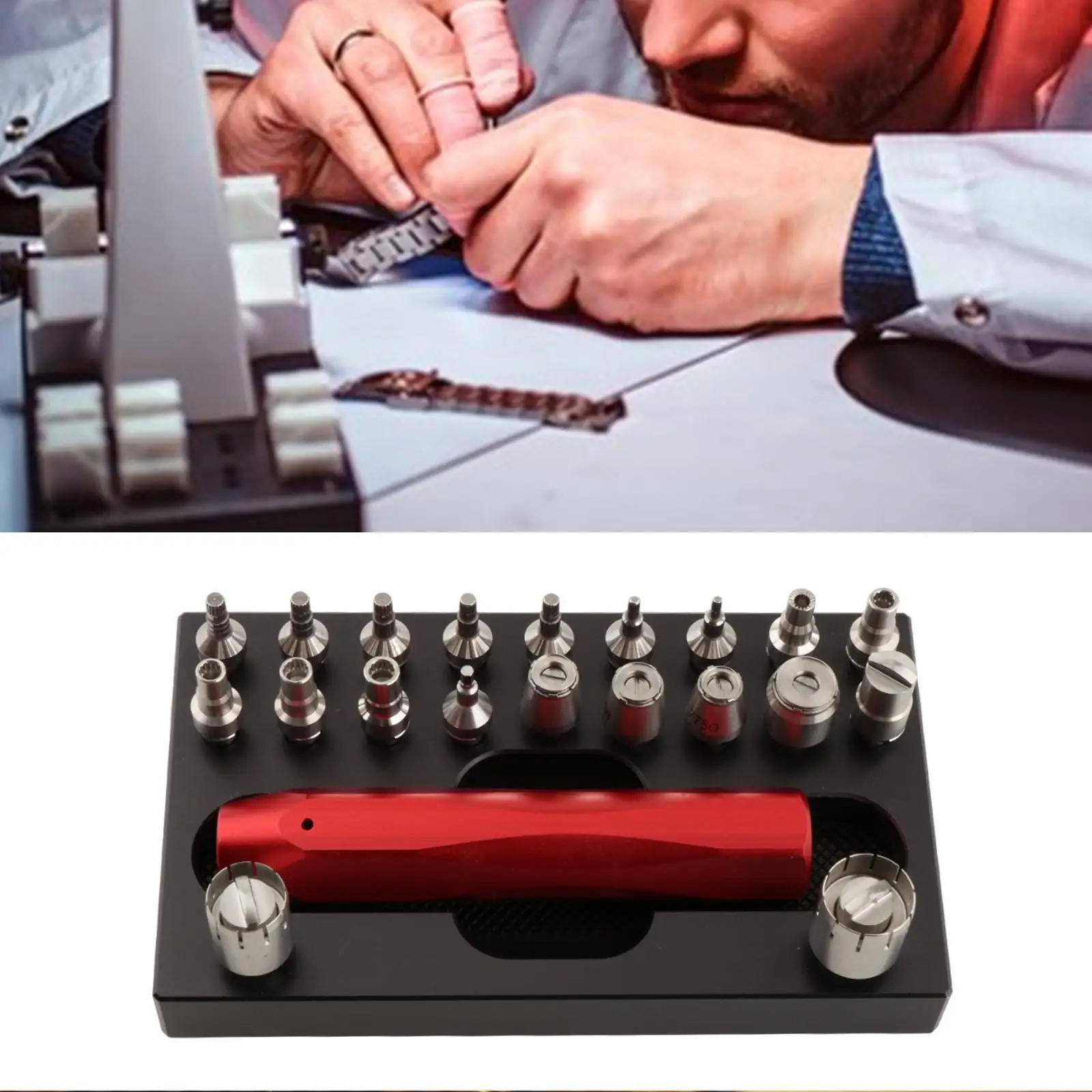 

Watch Crown Tube Removing Tool Stainless Steel with Handle Multipurpose