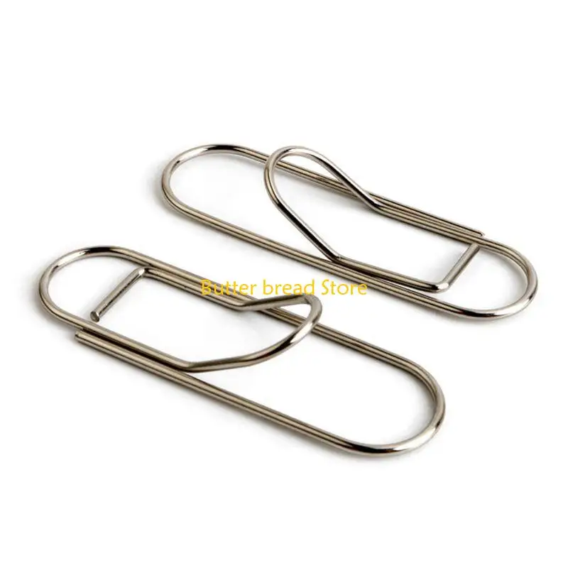 

W89C 25 Pieces Large Binder Clips Metal File Paper Clips Book Page Marks Small Bookmarker Document Office Supplies