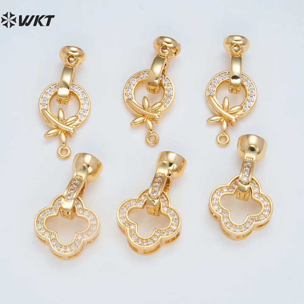 WT-JFE124 Versatile High-end Feel Jewelry Finding 18k Gold Plated For Women Necklace Bracelet Jewelry Decoration